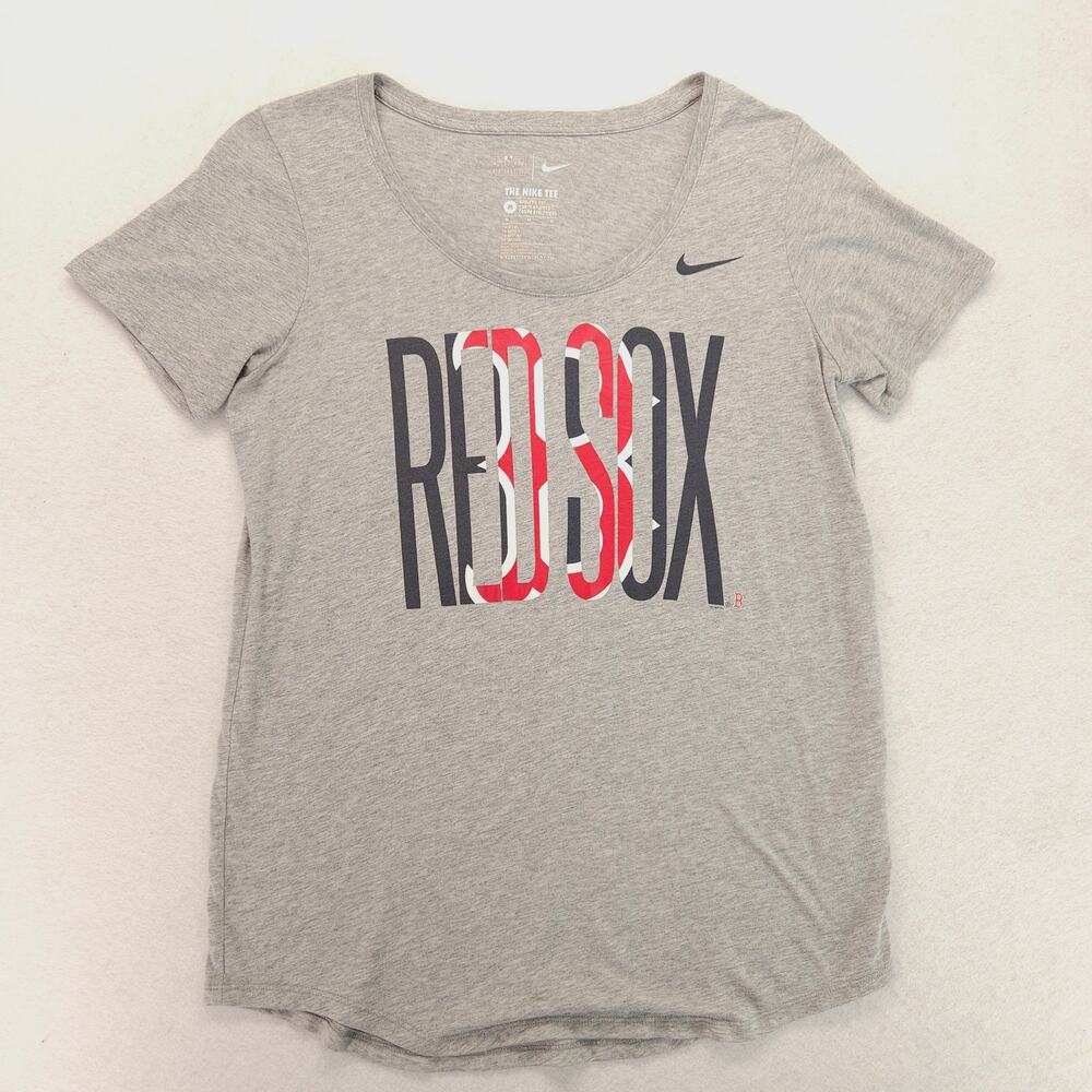 Nike Boston Red Sox Graphic Short Sleeve Shirt Adult Womens Size Medium M Gray - Picture 2 of 10